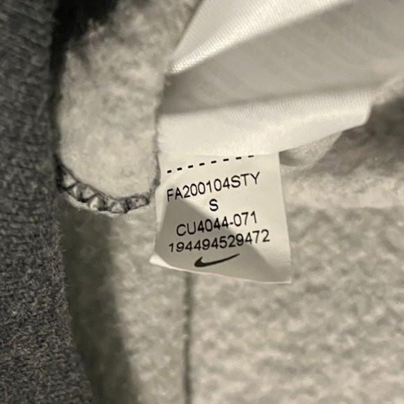 NIKE Just Do It Pullover Hoodie Sweater Embroidered Patch With Pockets Size S - Picture 8 of 9